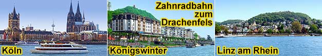 Rheinschifffahrt Linienfahrt zwischen K�ln, Bonn, K�nigswinter und Linz